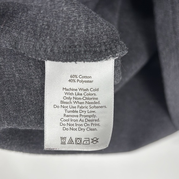 Eddie Bauer Henley Pullover Sweatshirt Men’s Size Large in Dark Charcoal Gray - Picture 7 of 9